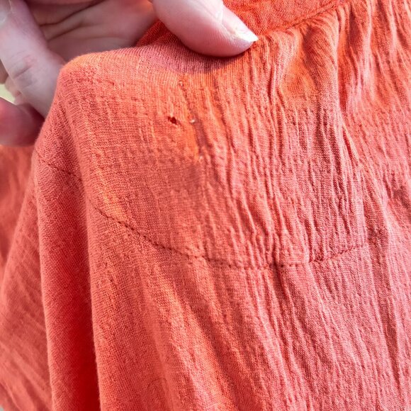 Anthropologie Nia Tunic Womens Size Medium Orange Sleeveless Button Down Top - Picture 9 of 10